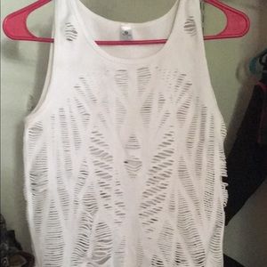Size small adorable fitted tank white